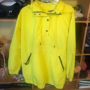 Yellow raincoat pullover